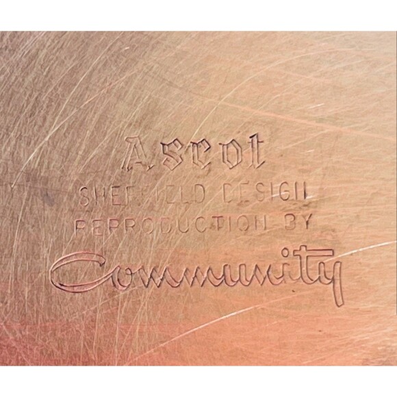 Ascot Sheffield Design Reproduction by Community Silverplate Coffee Tea Pot 7" - Picture 10 of 12